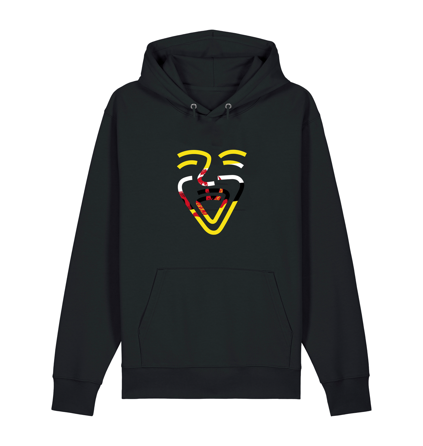 Black Printed Sweater Front