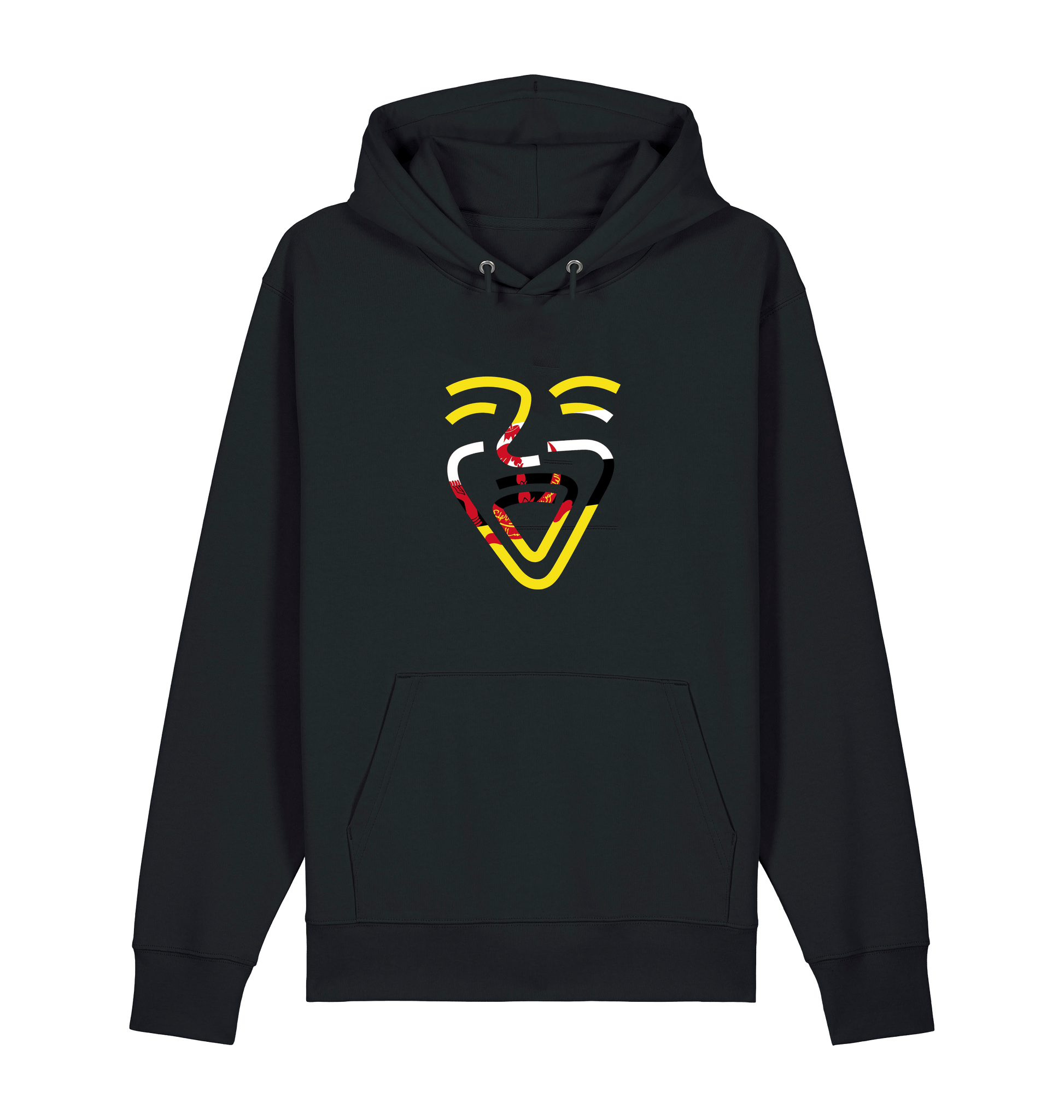 Black Printed Sweater Front
