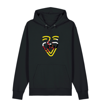 Black Printed Sweater Front