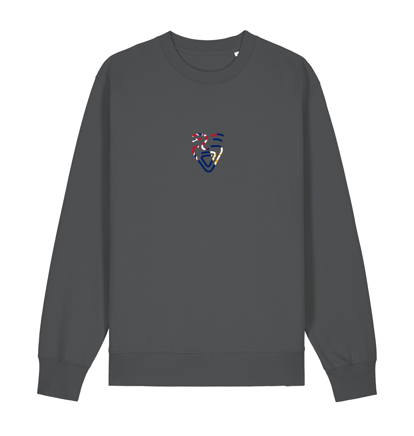 Anthracite Printed Sweater Front