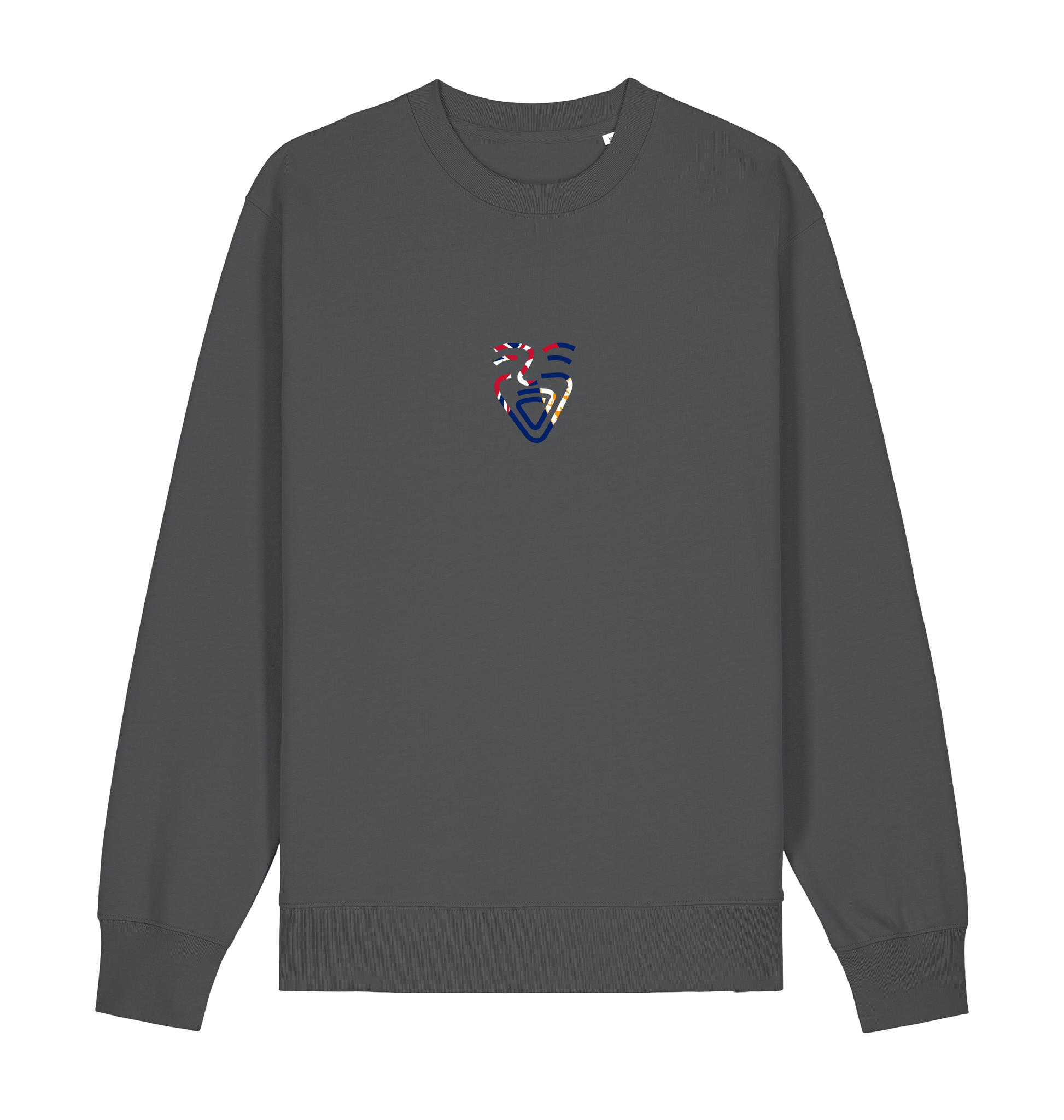 Anthracite Printed Sweater Front