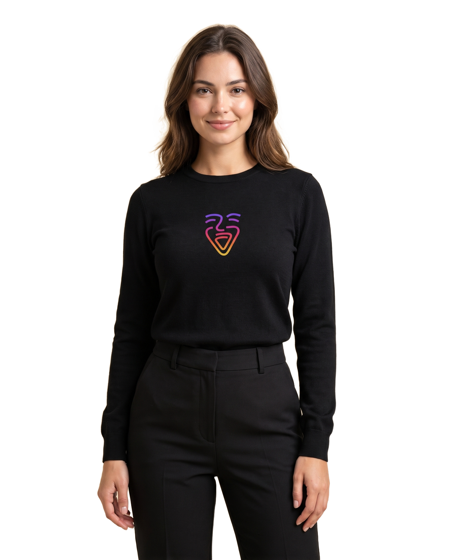OneFam Logo Sweater – Black – Model (Frau)