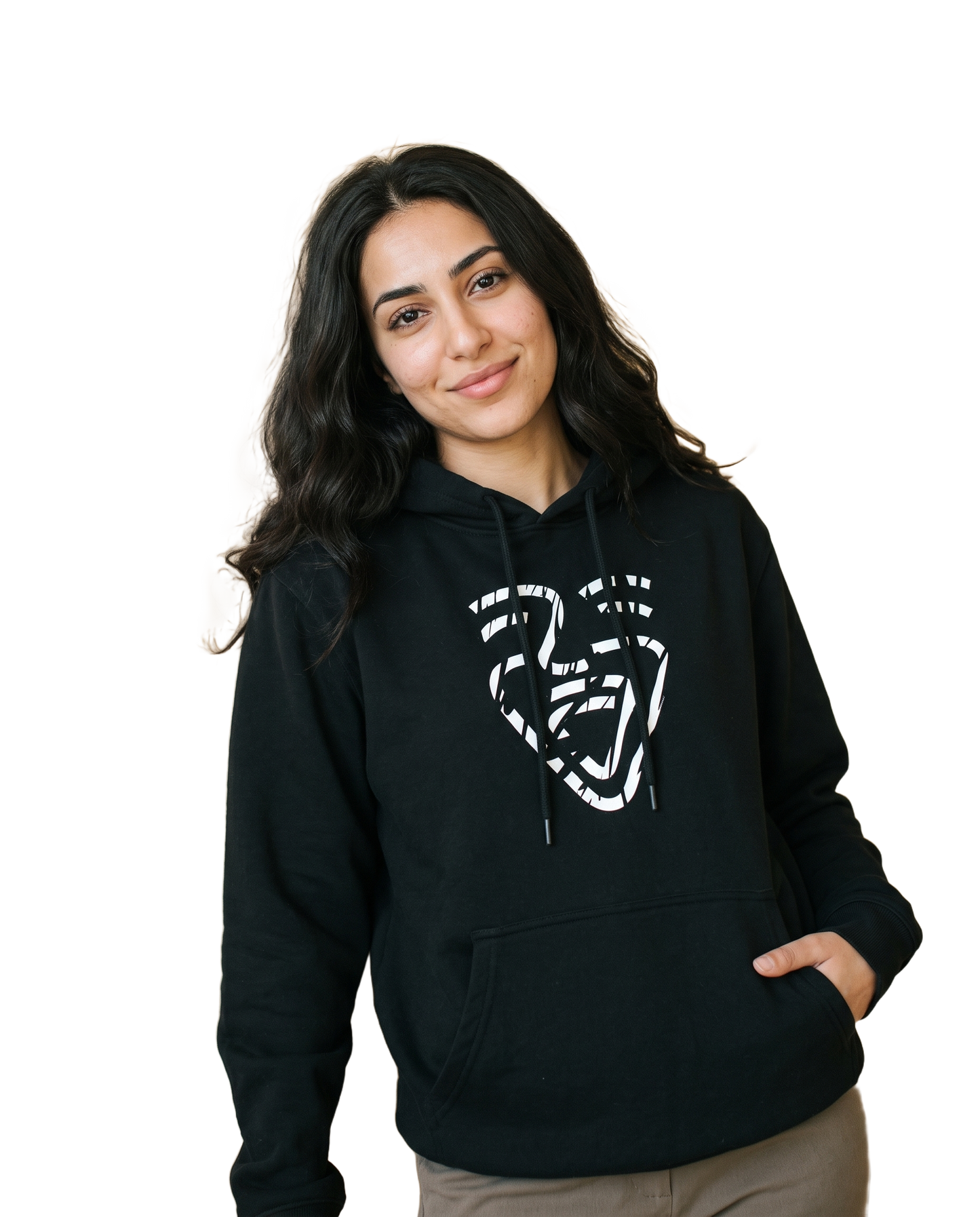 Afghanistan Hoodie – Black – Model (Frau)