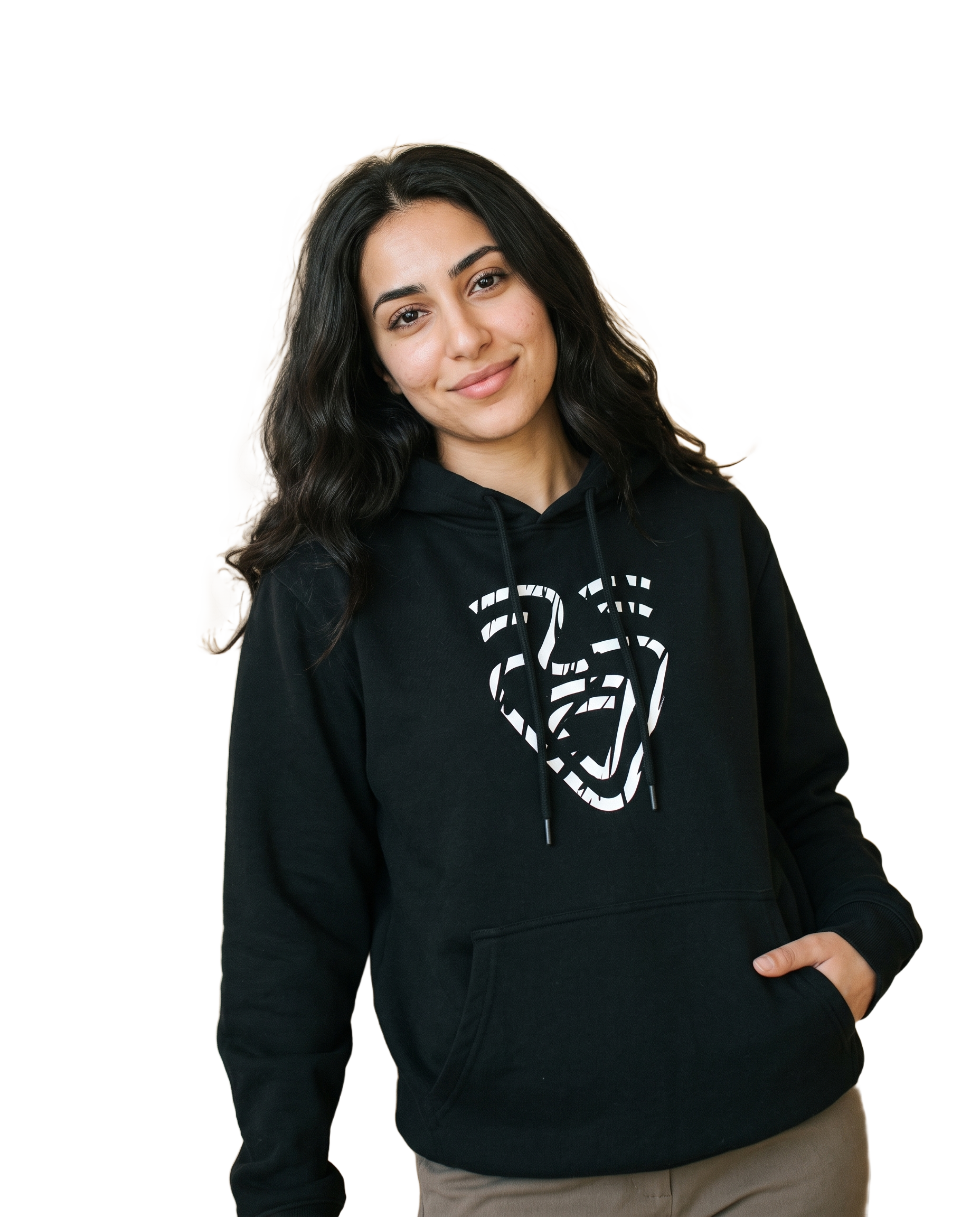 Afghanistan Hoodie – Black – Model (Frau)