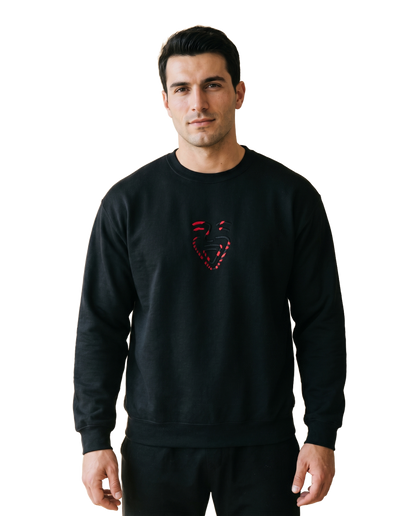 Albania Sweater – Black – Model (Mann)