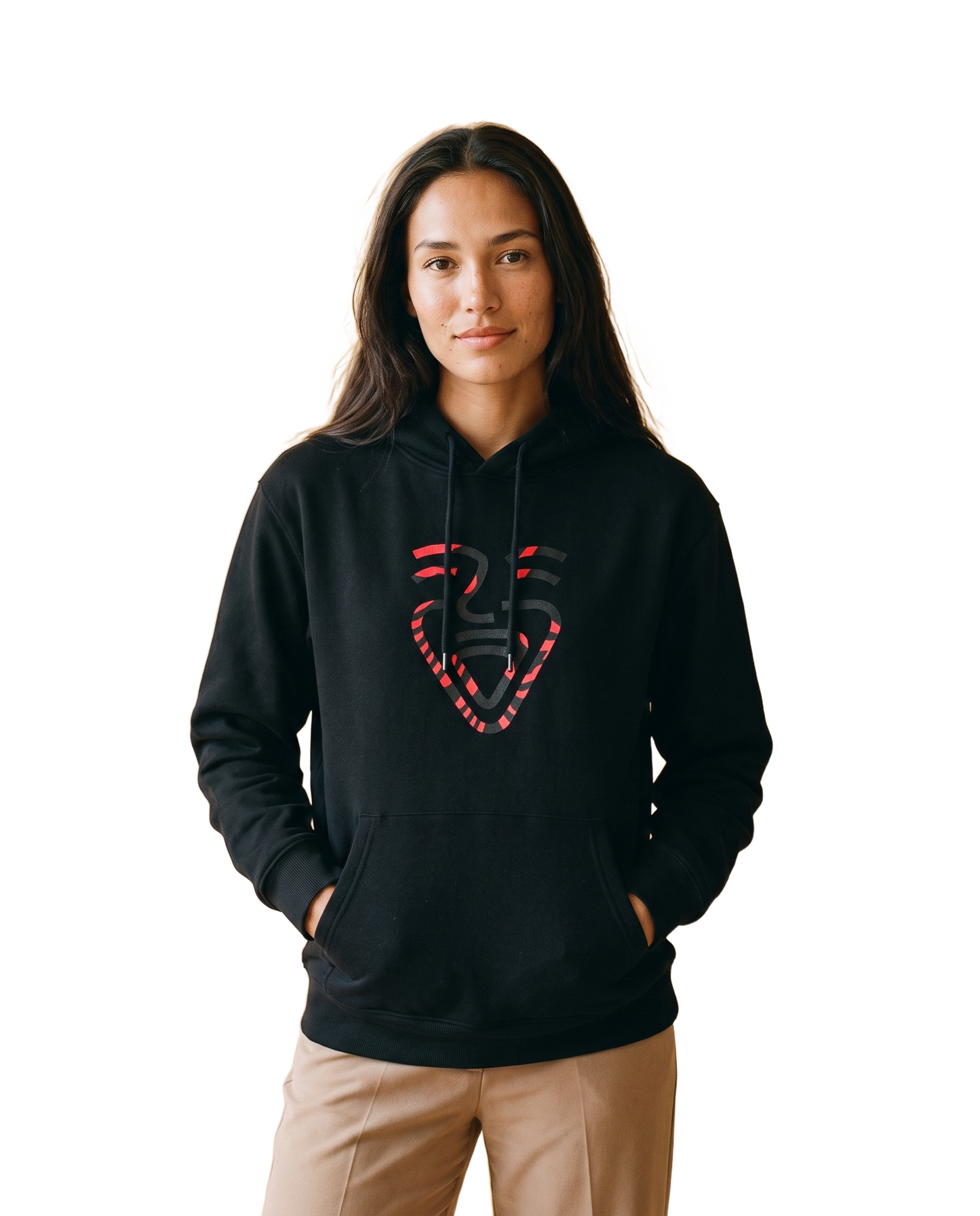 Albanian Hoodie – Black – Model (Frau)
