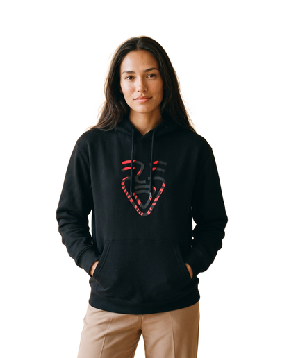 Albanian Hoodie – Black – Model (Frau)