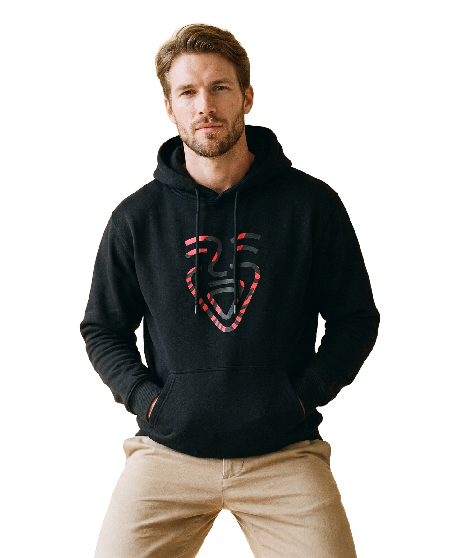 Albanian Hoodie – Black – Model (Mann)