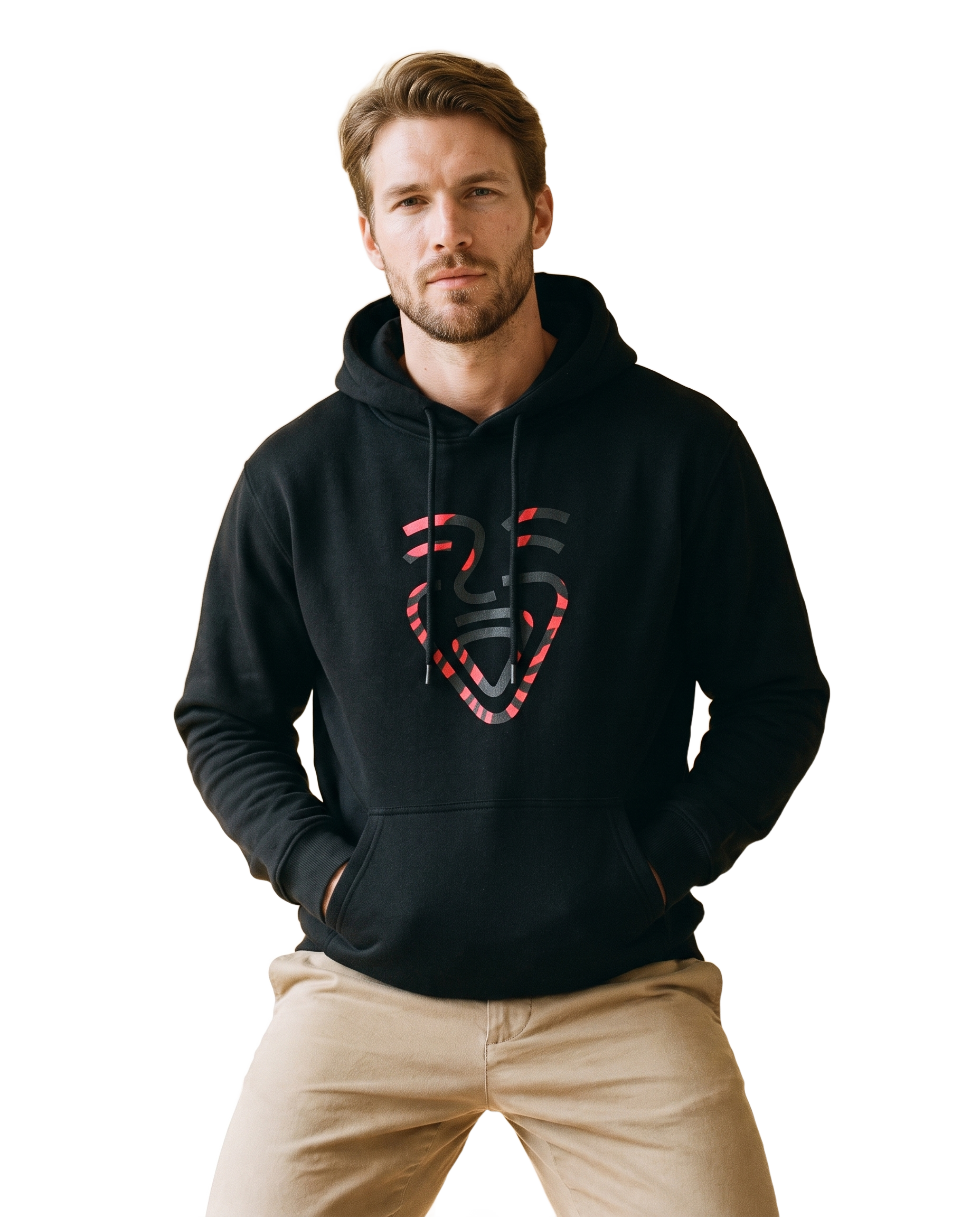 Albanian Hoodie – Black – Model (Mann)