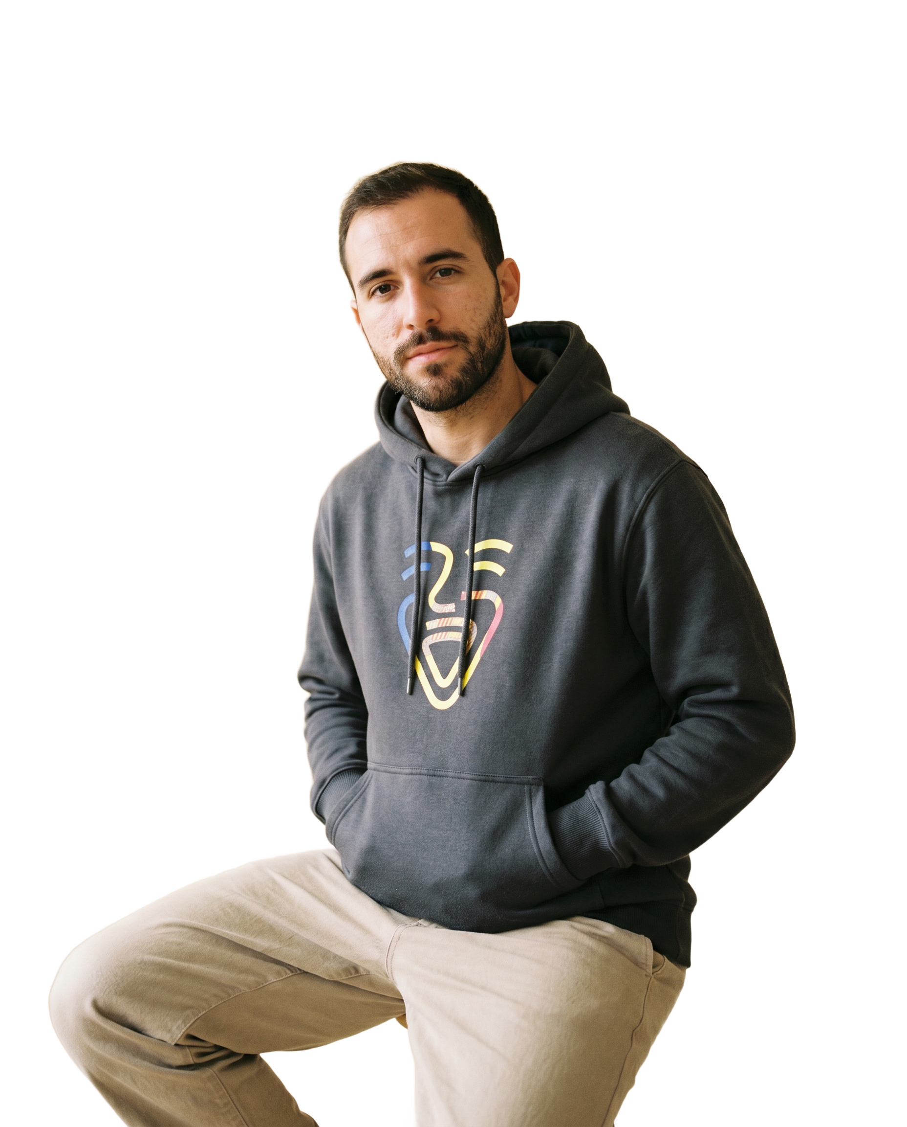 Andorra Hoodie – Black – Model (Mann)