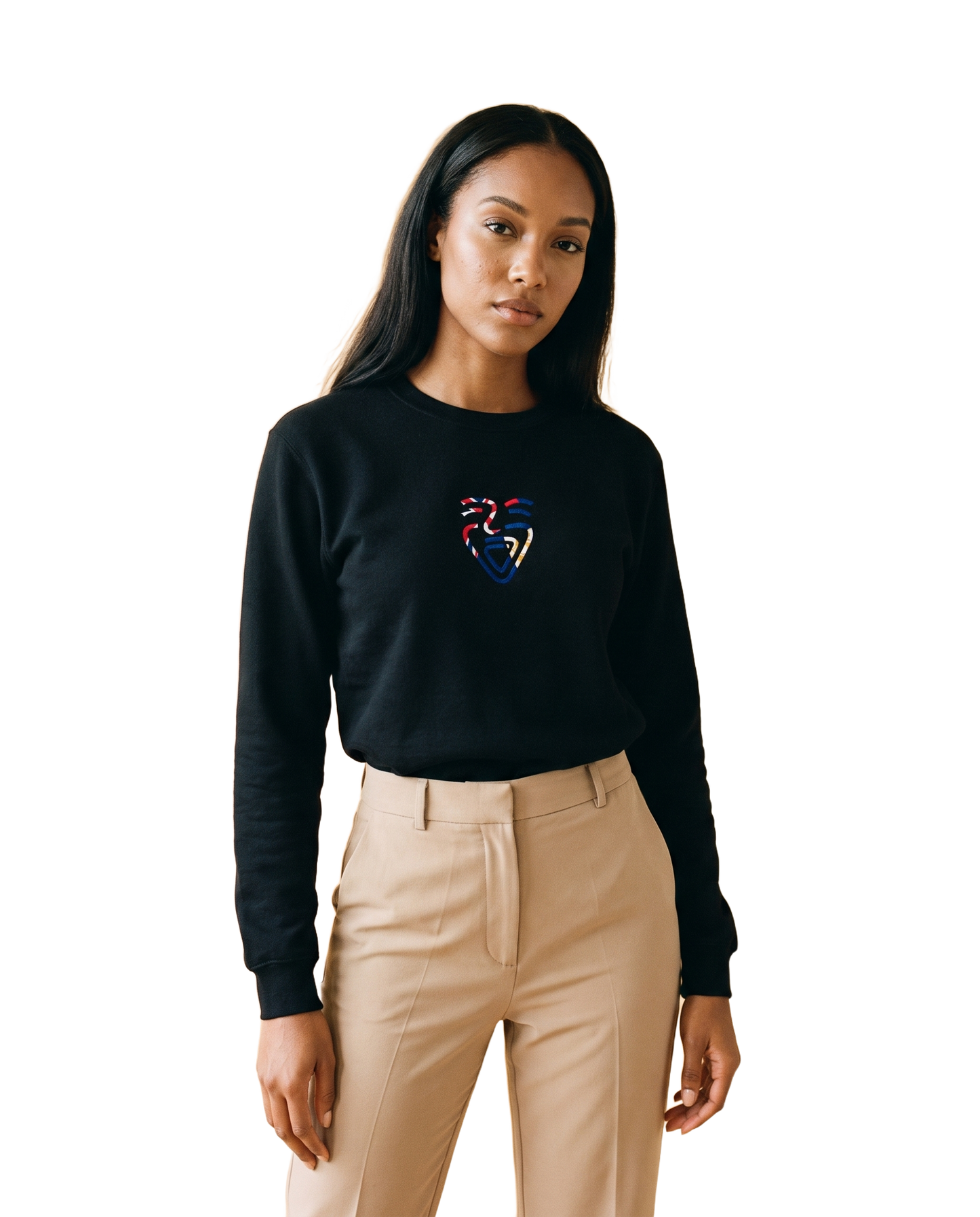 Anguilla Sweater – Black – Model (Frau)