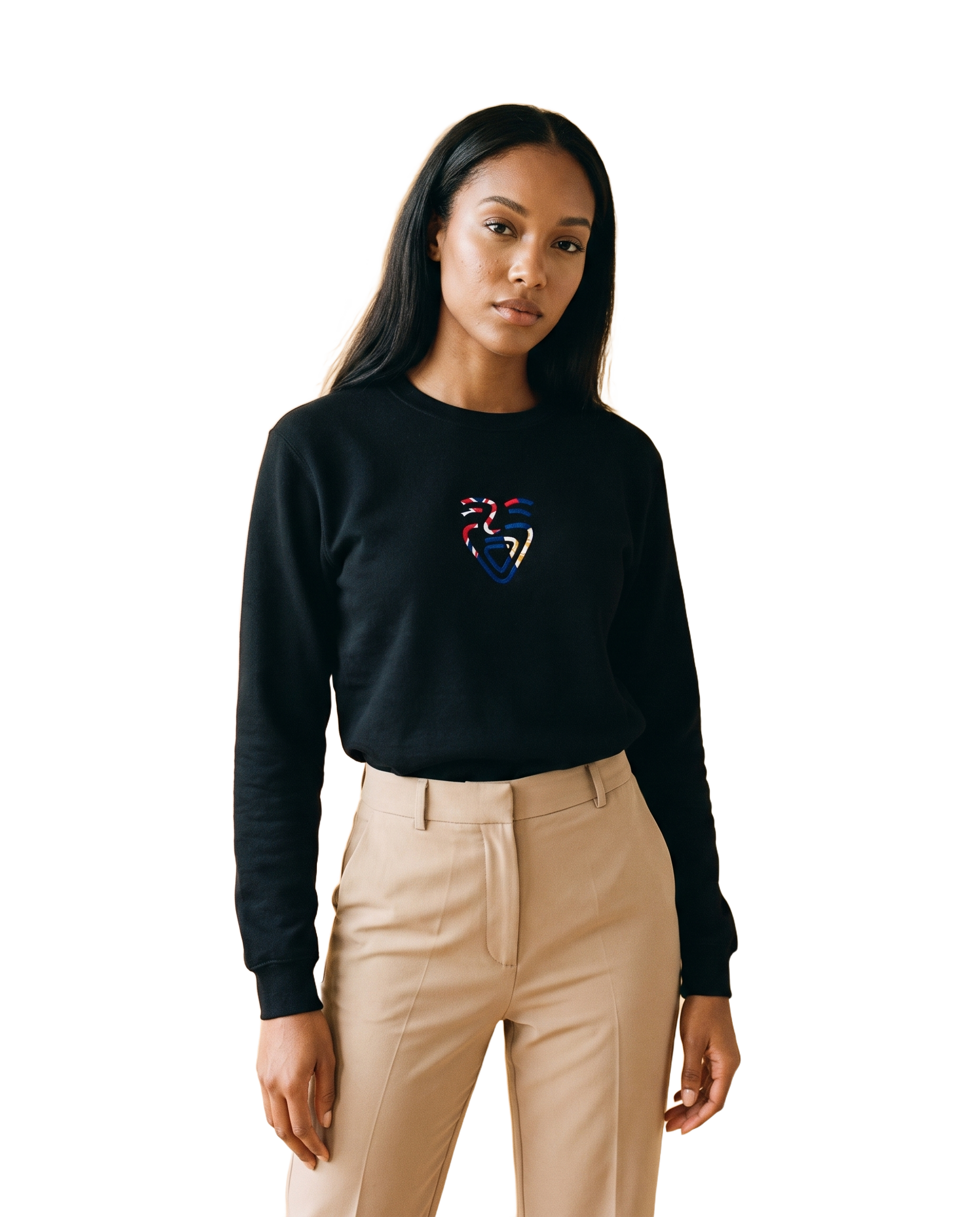Anguilla Sweater – Black – Model (Frau)