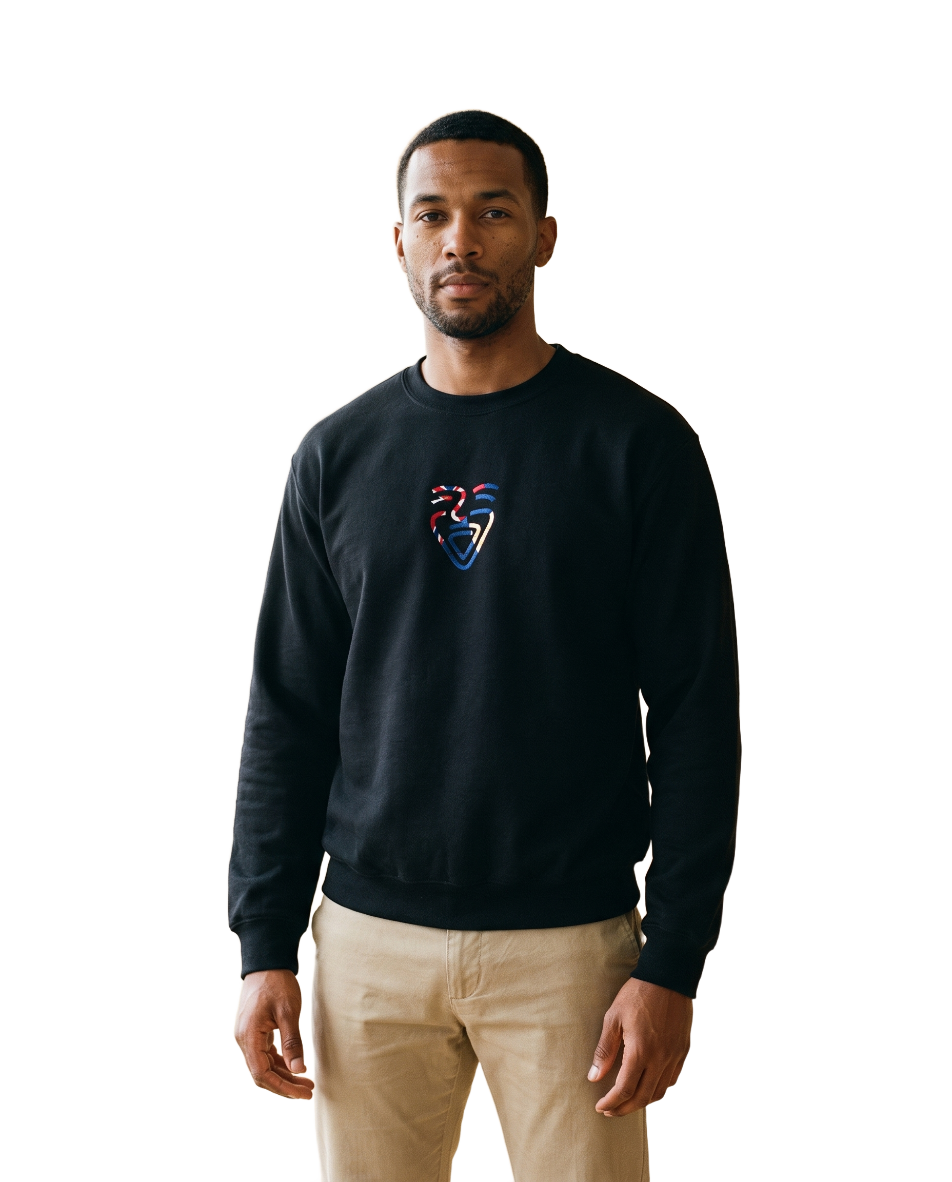 Anguilla Sweater – Black – Model (Mann)