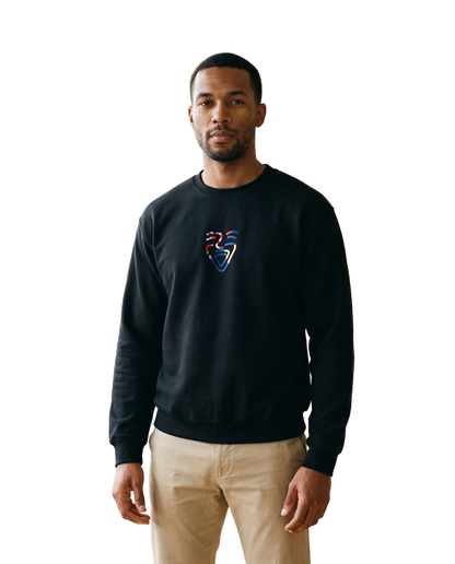 Anguilla Sweater – Black – Model (Mann)