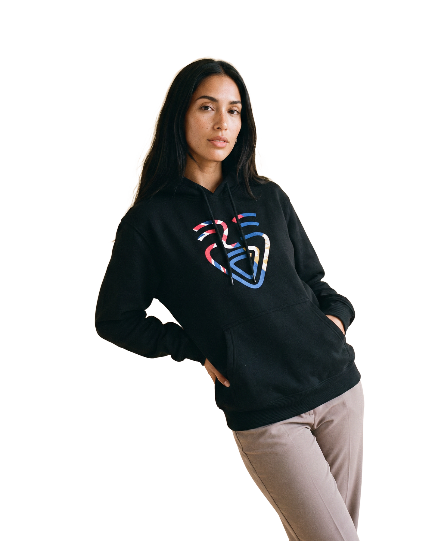 Anguilla Hoodie – Black – Model (Frau)