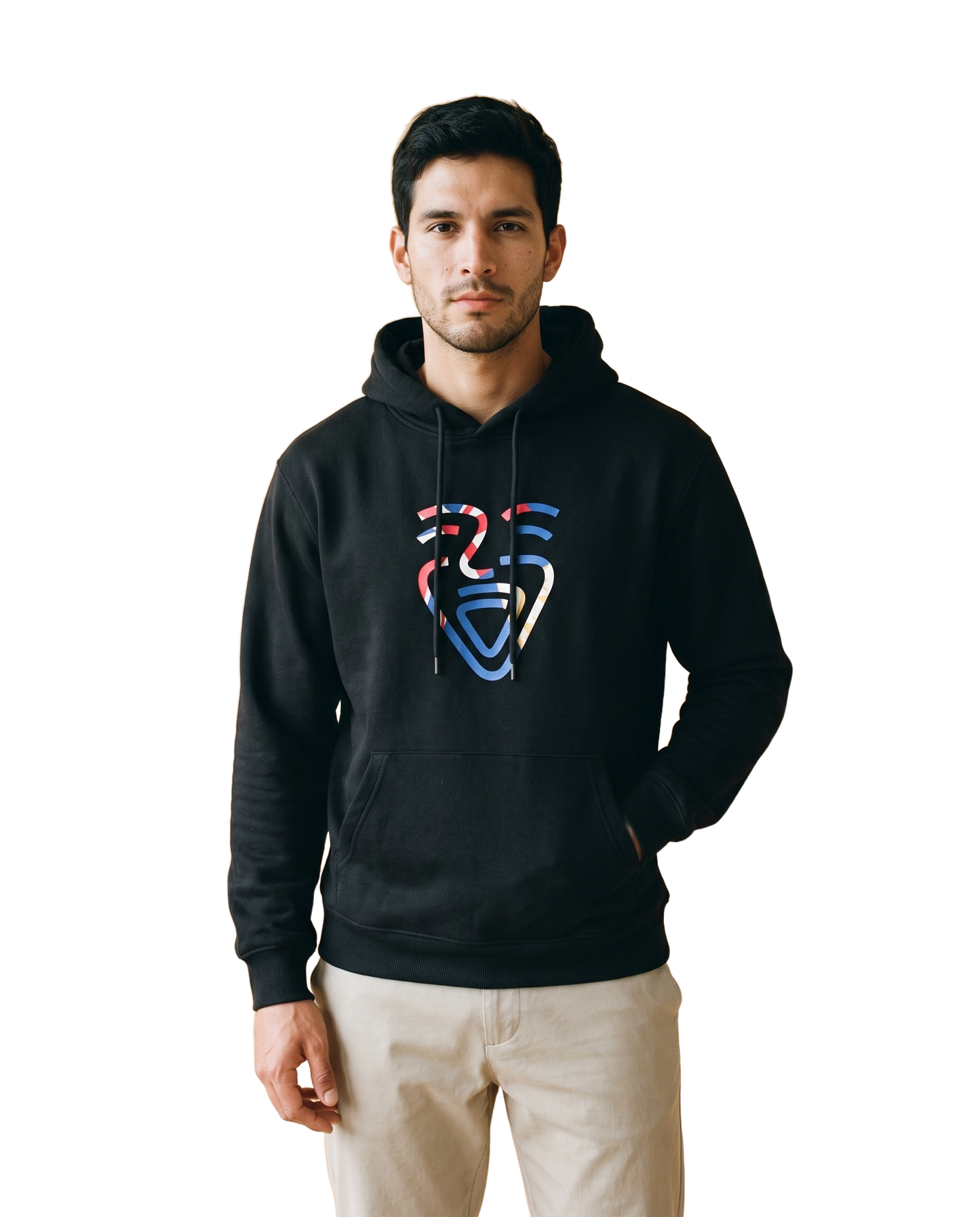 Anguilla Hoodie – Black – Model (Mann)