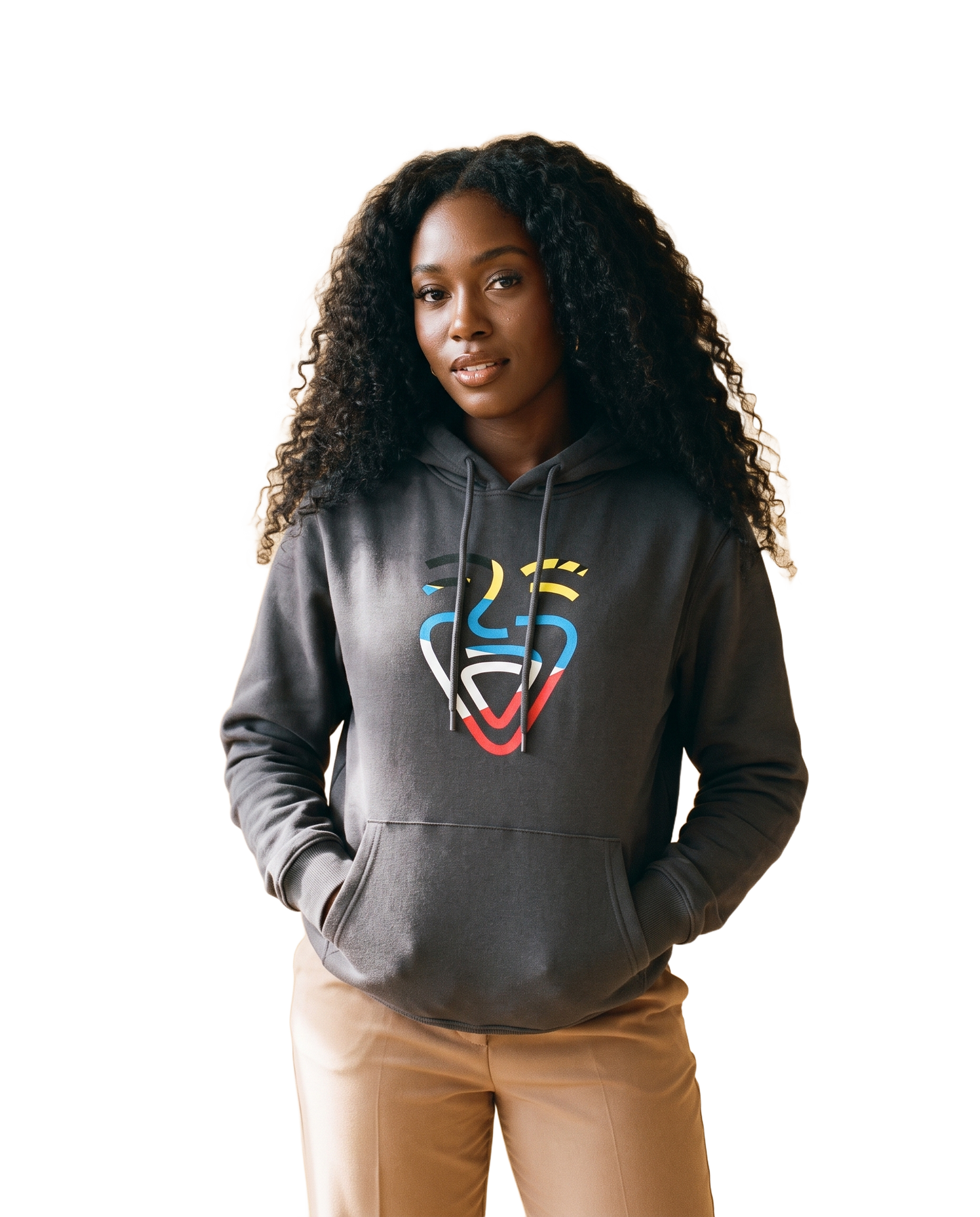 Antigua und Barbuda Hoodie – Black – Model (Frau)