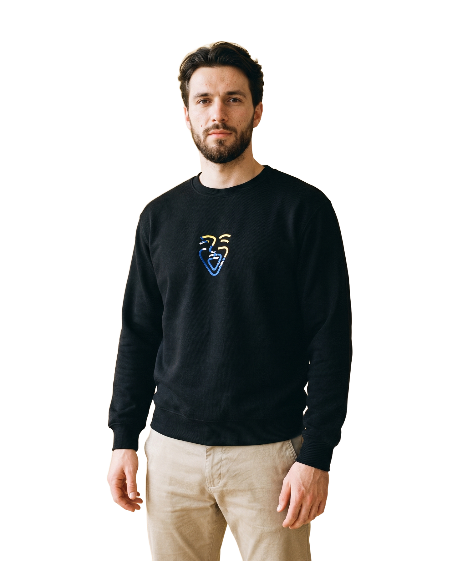 Bosnia Sweater – Black – Model (Mann)