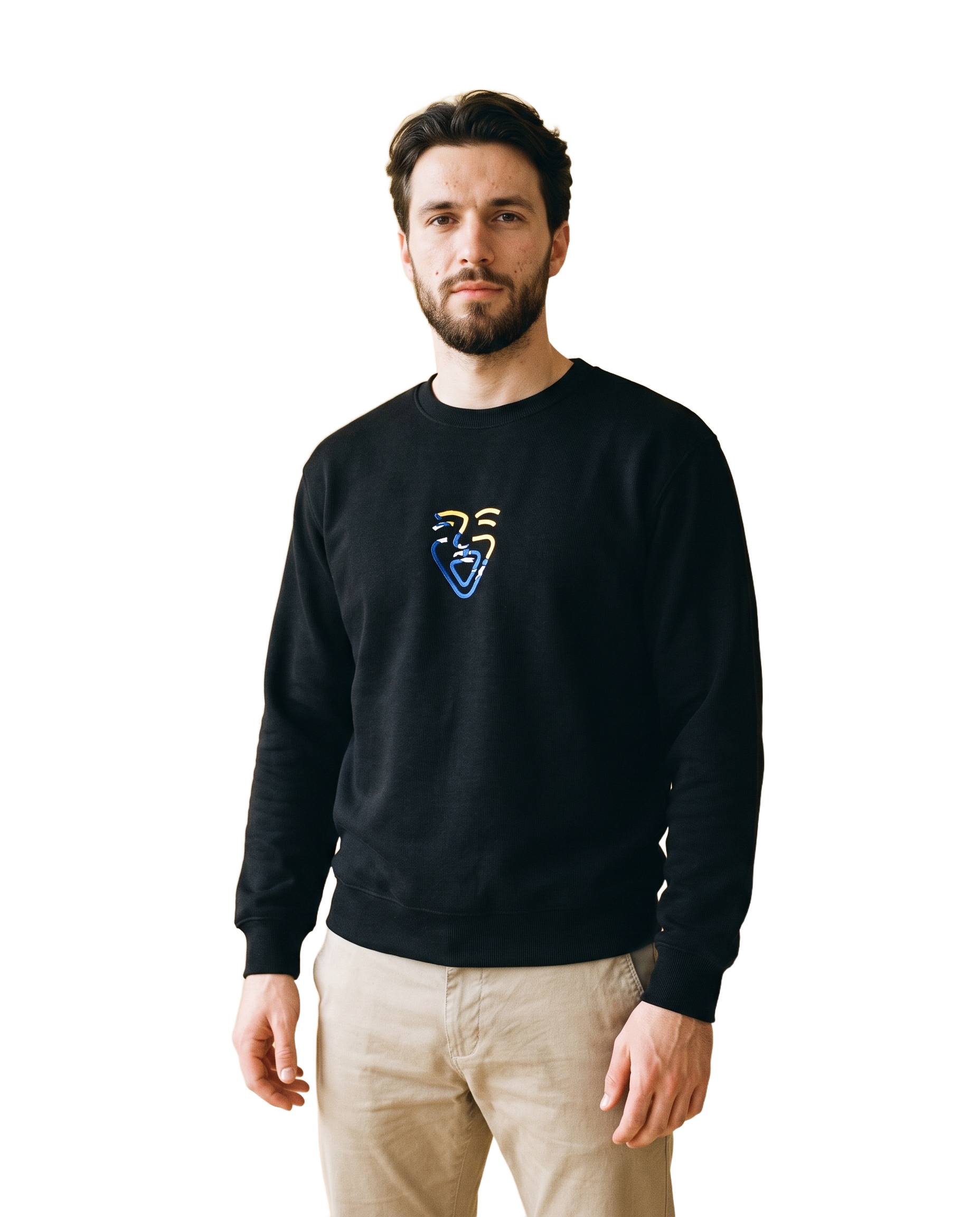 Bosnia Sweater – Black – Model (Mann)