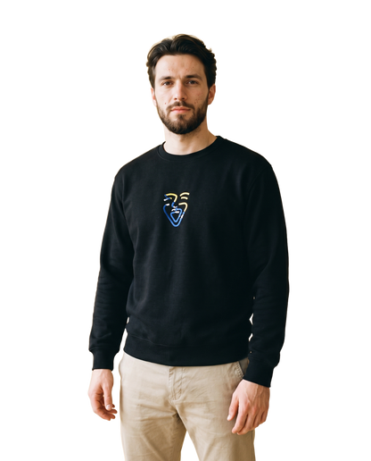 Bosnia Sweater – Black – Model (Mann)