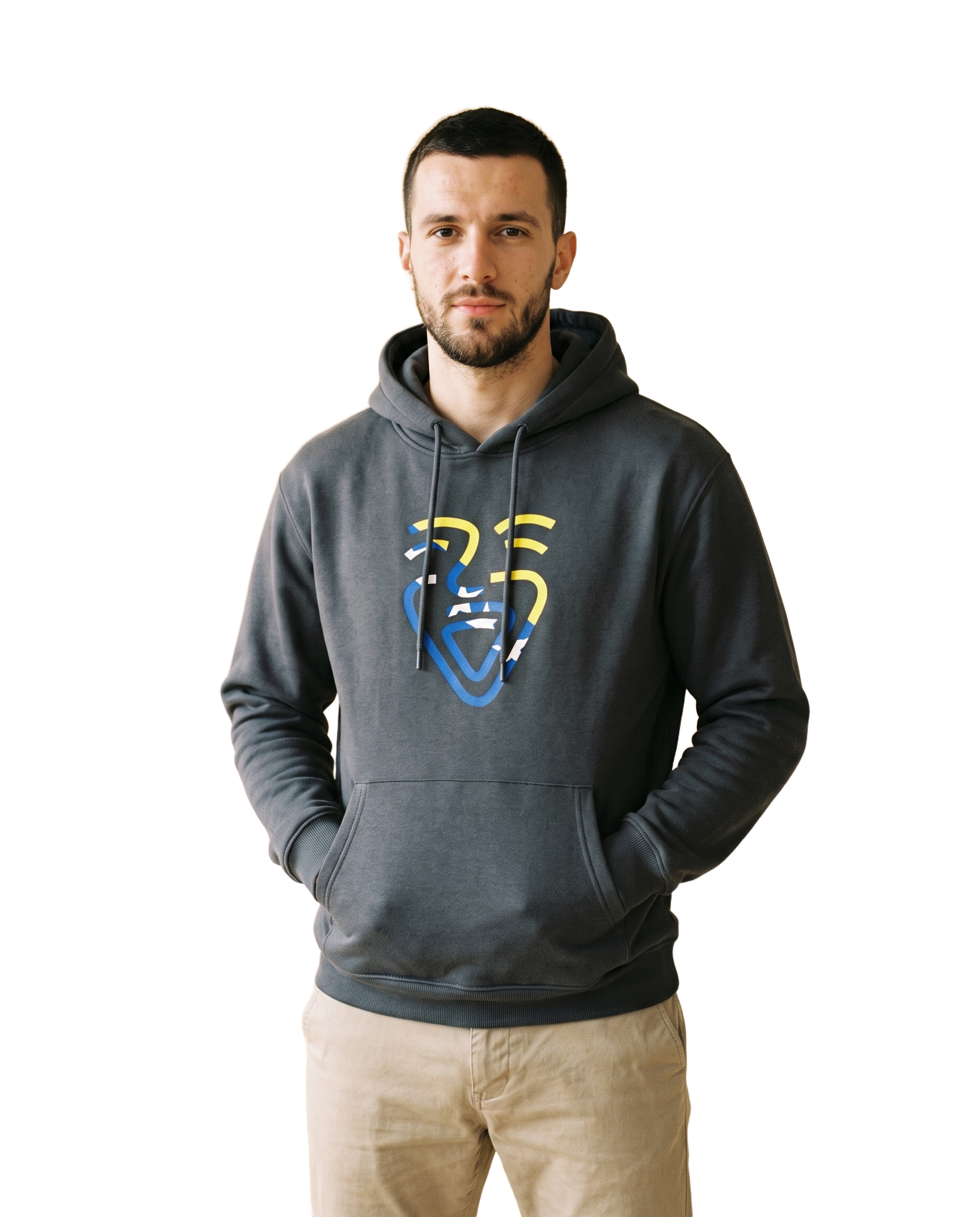 Bosnia Hoodie – Black – Model (Mann)