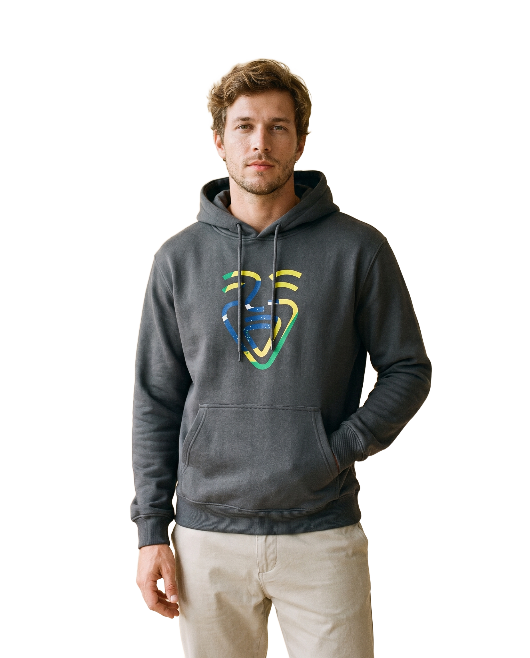 Brazil Hoodie – Black – Model (Mann)