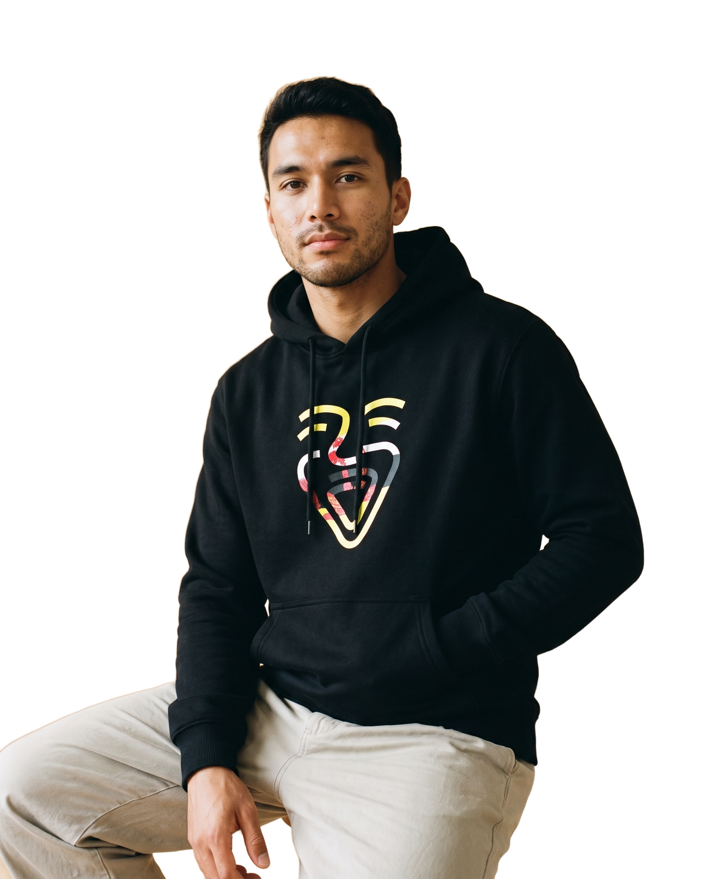 Brunei Darussalam Hoodie – Black – Model (Mann)