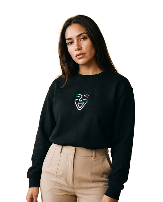Mexico Sweater Black on-model Frau