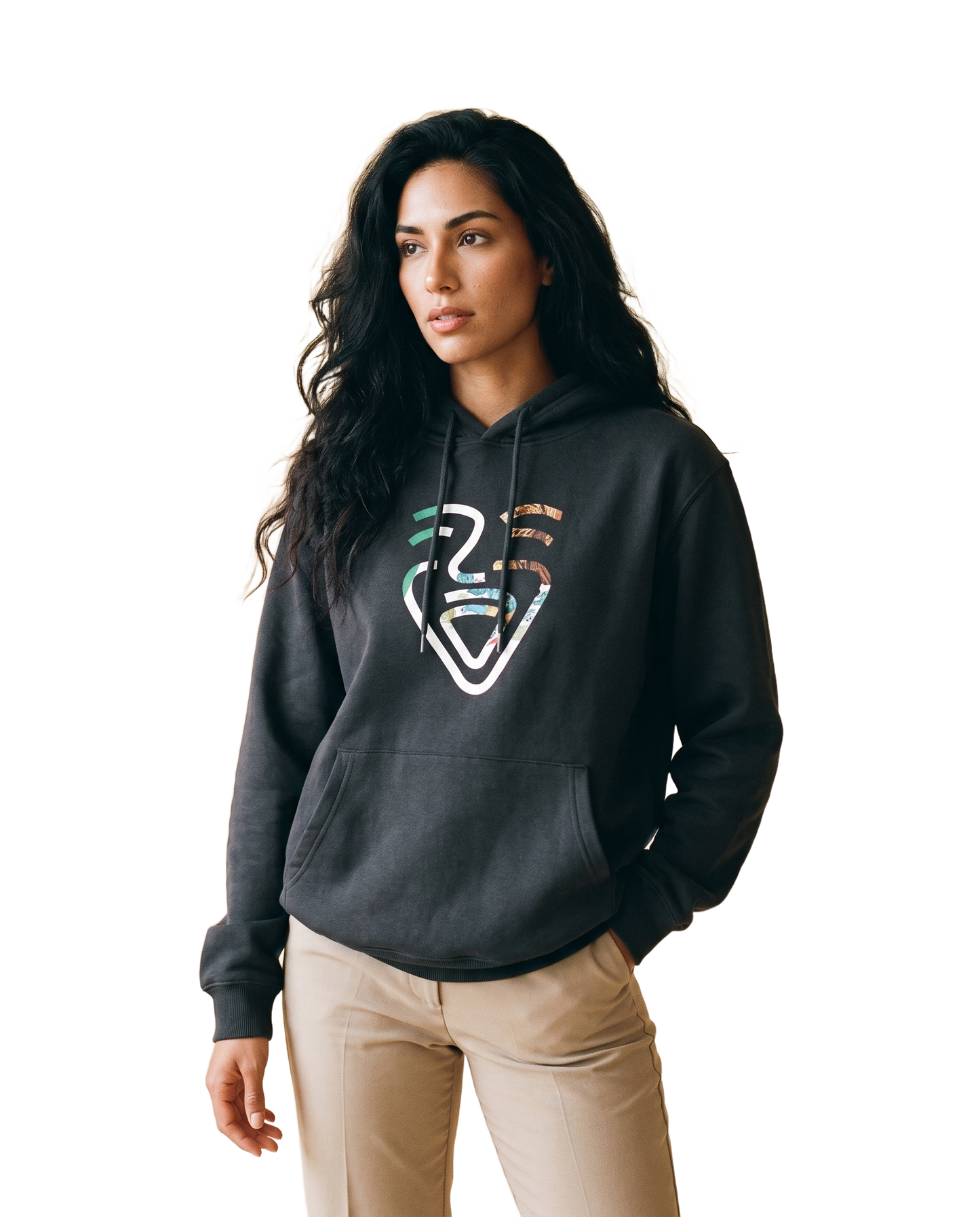 Mexico Hoodie Black on-model Frau