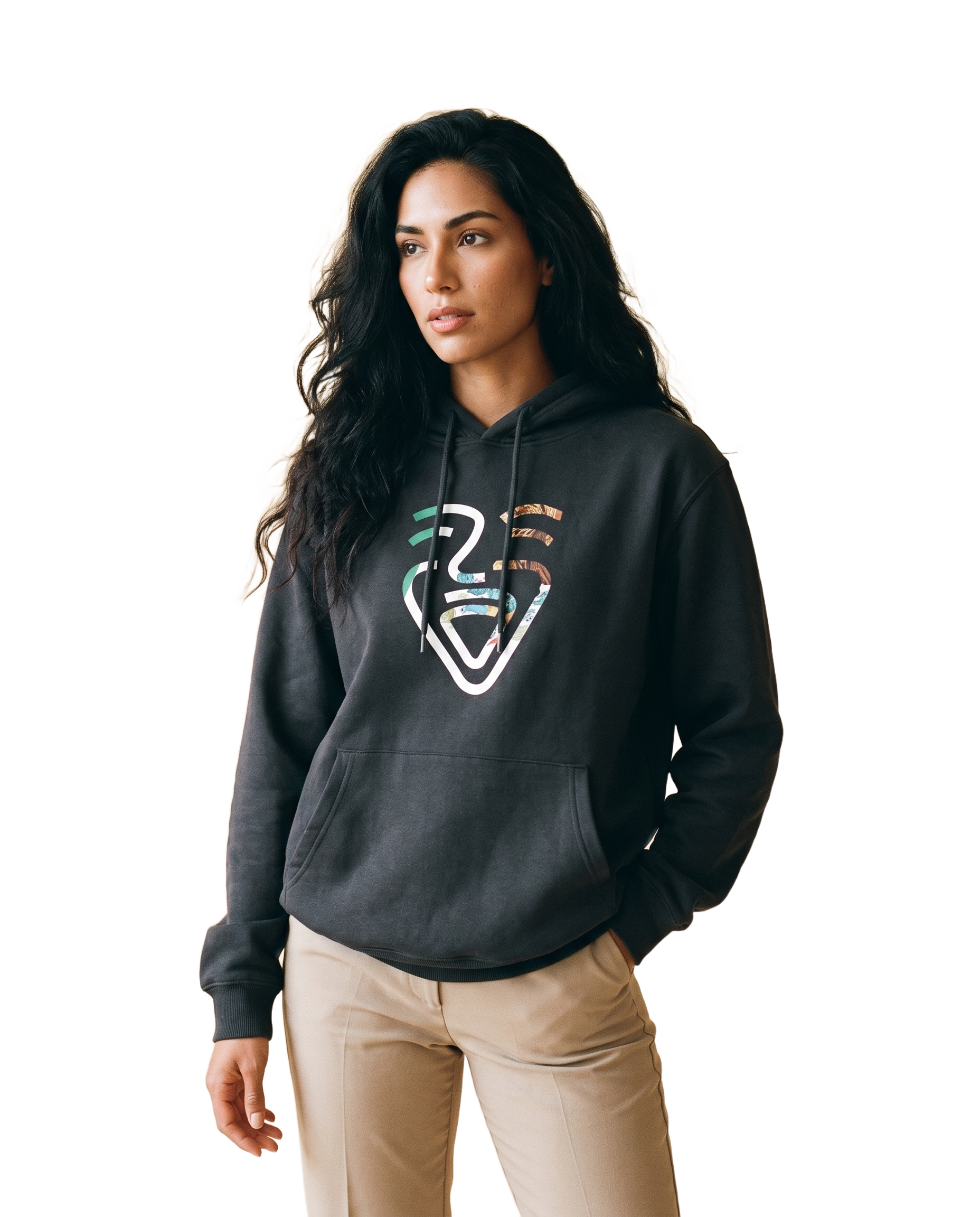 Mexico Hoodie Black on-model Frau