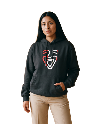 Peru Hoodie Black on-model Frau