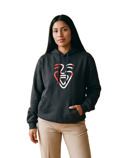 Peru Hoodie Black on-model Frau